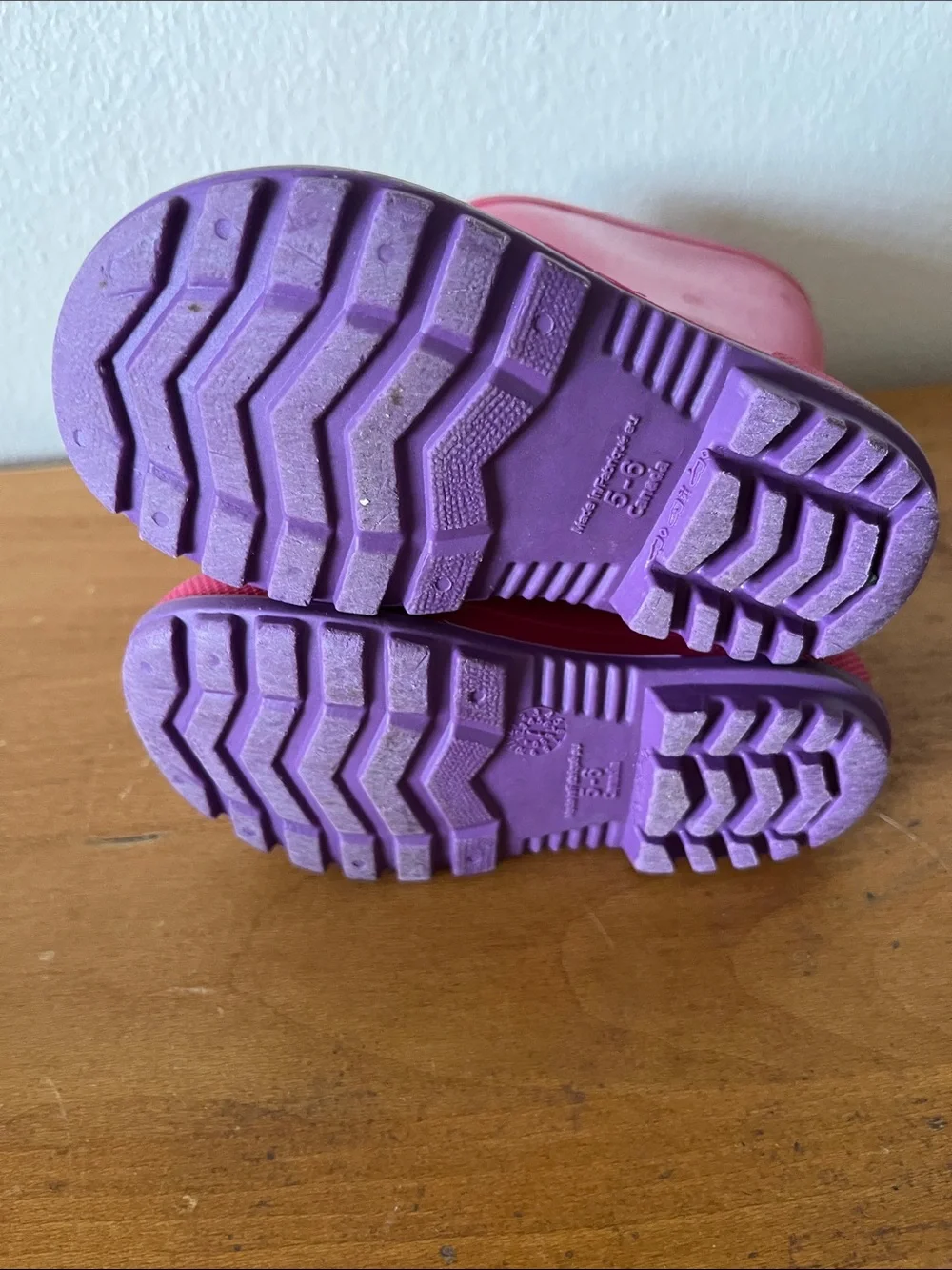 Kids Wonder Nation Hot Pink Rain Boots Toddler Girl Size 5-6